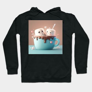 Cute Marshmallow Buddies in Hot Cocoa Hoodie